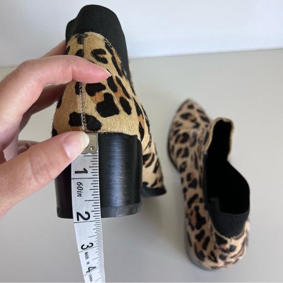 Steve Madden Womens Palace Leopard Cow Hair Ankle Booties Pull On 7B - Picture 3 of 9